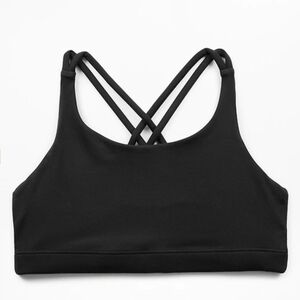 Athleta Girls Upbeat Black Cross-Back Sports Bra XXL/16
